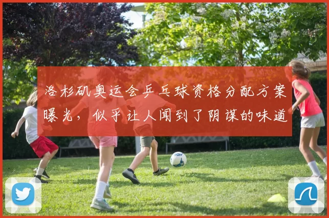 洛杉矶奥运会乒乓球资格分配方案曝光，似乎让人闻到了阴谋的味道